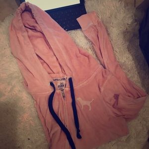 Victoria secret velour zip up